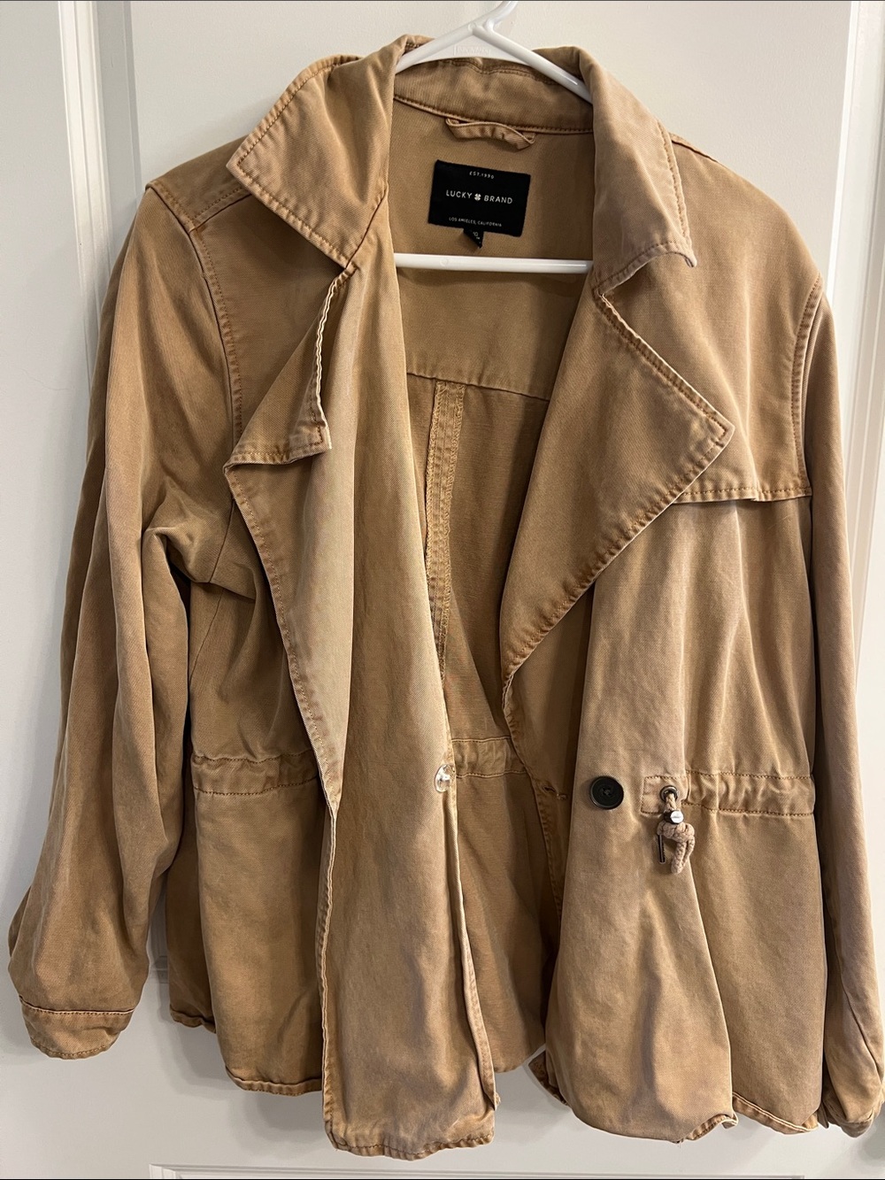 Lucky Brand Women's Light Brown Utility Trench Jacket